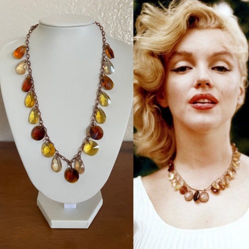 Marilyn Monroe Inspired Beaded Necklace - Etsy