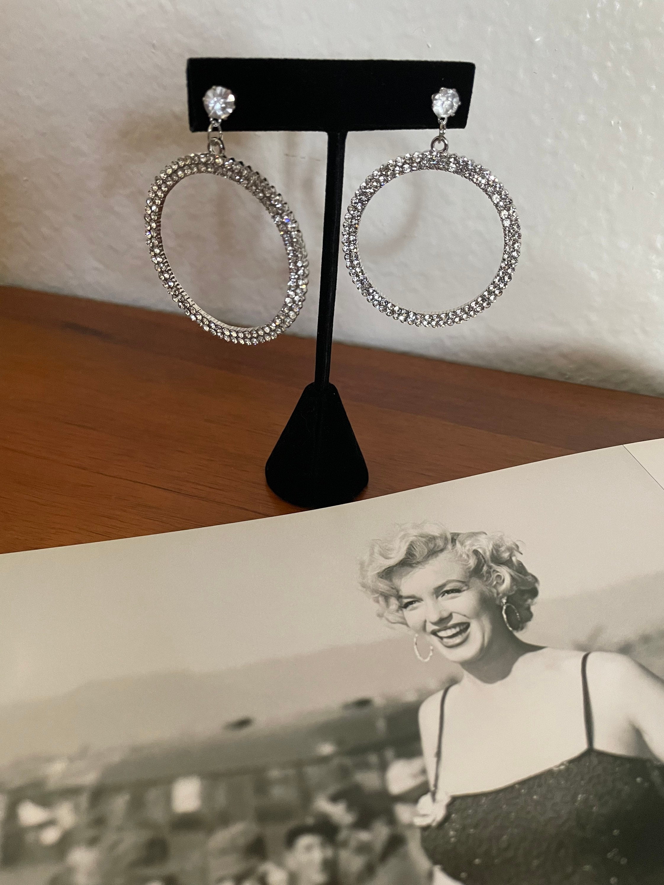 Marilyn Monroe in Korea Rhinestone Clip-on Earrings - Etsy