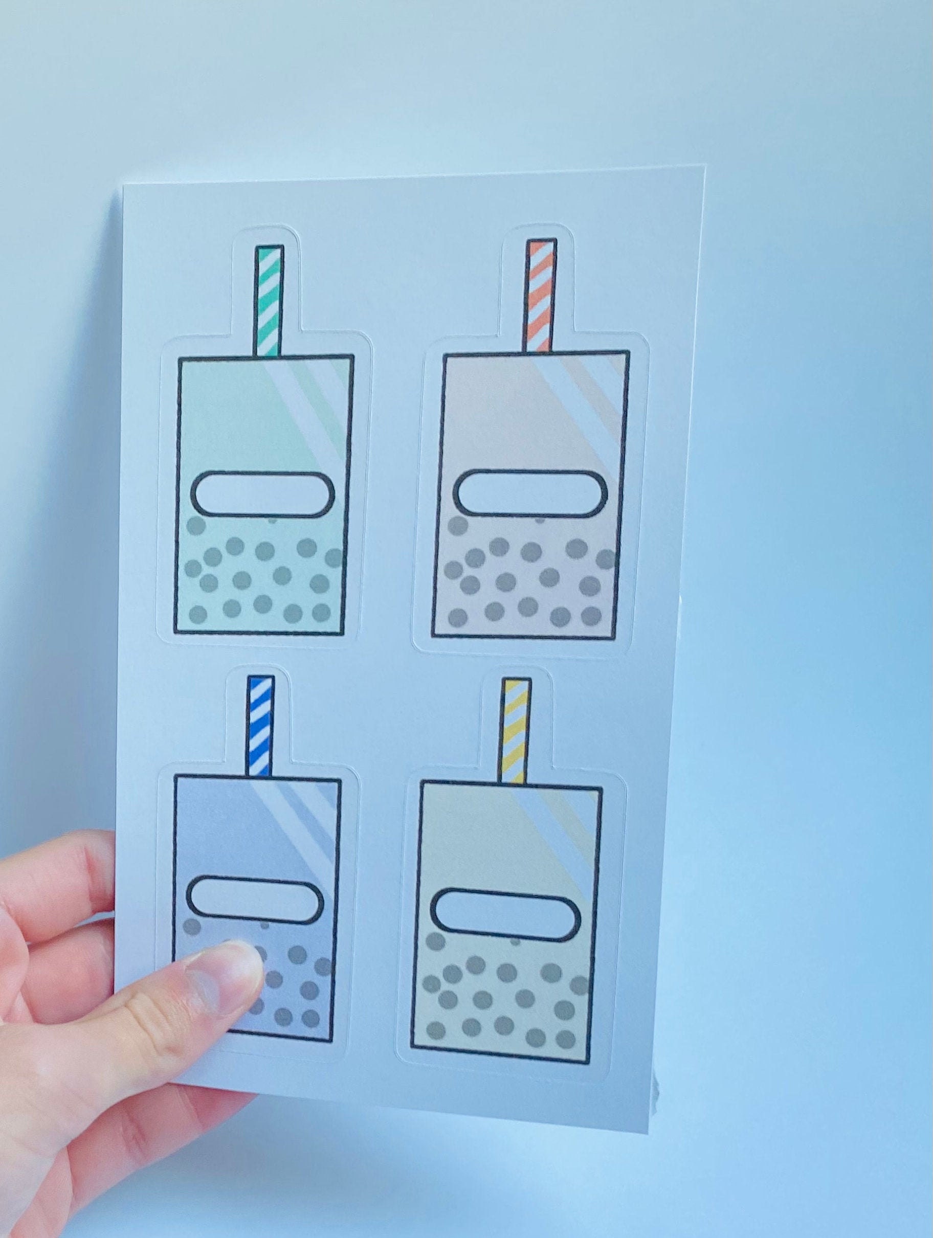 Boba Label Sticker Sheet - Etsy