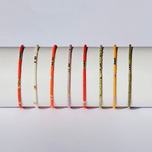 Elastic Miyuki Delicas beaded bracelet