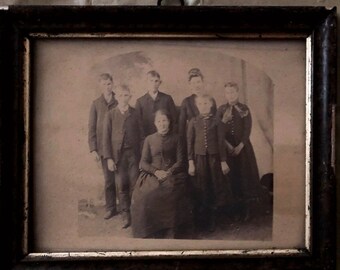 Mysterious Cursed Photograph Antique Family Portrait Victorian Framed Haunted
