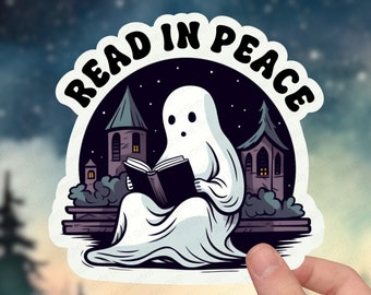 RIP Read In Peace, Ghost Reading Sticker, Booktok, Spicy Reads Stationary for tumblers, laptops, notebooks, cell phones