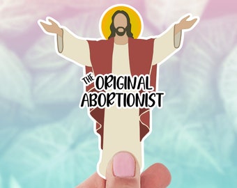 Der ursprüngliche Abbrecher, Jesus Aufkleber, lustige religiöse gestanzte, atheistischer dunkler Humor, religiöser Journalaufkleber, Engel des Todes