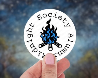 Midnight Society Alumni, Are You Afraid Of The Dark, 90's TV, Nostalgia Sticker for tumblers, laptops, notebooks, cell phones, lockers