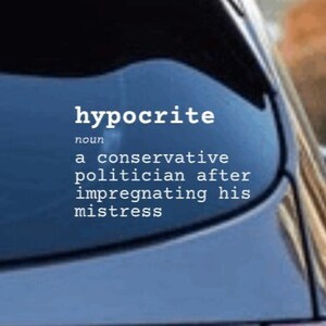 Hypocrite Politician Definition, Fundamental Women&#39;s Rights Bumper Sticker, Roe V Wade Vinyl Decal, Reproductive Rights, Political Sticker