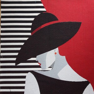 Tapisserie Murale Française Vintage 60x90cm, Coton, Motif Floral Gobelin