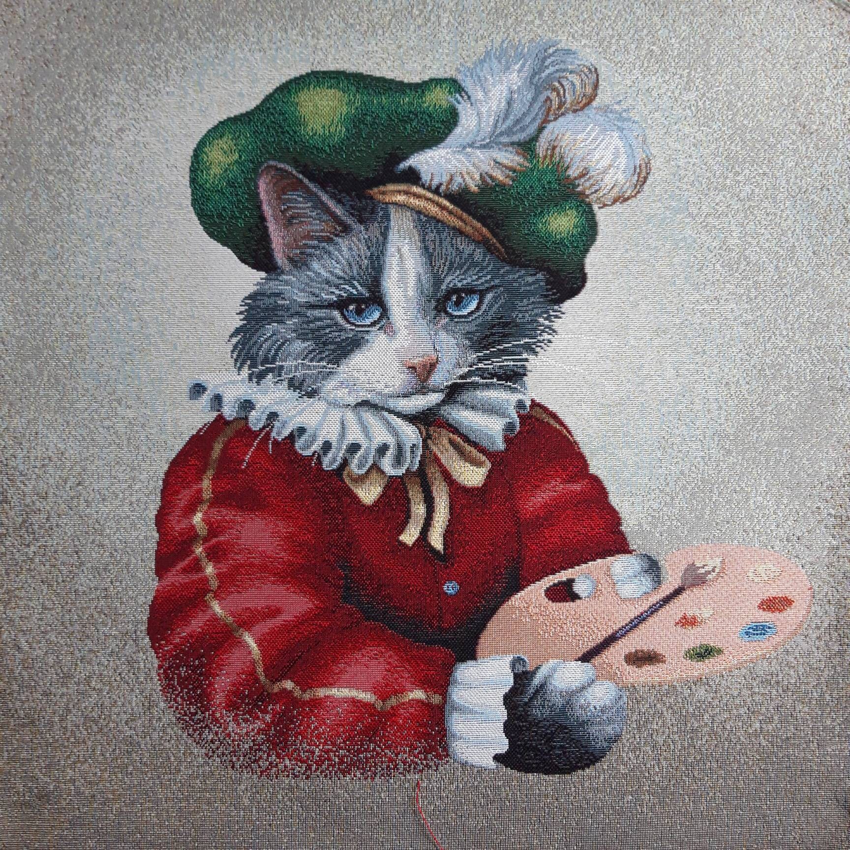 Carre Jacquard, Panneau Tapisserie, Pour Sac ou Coussin, Ameublement, Déco Maison