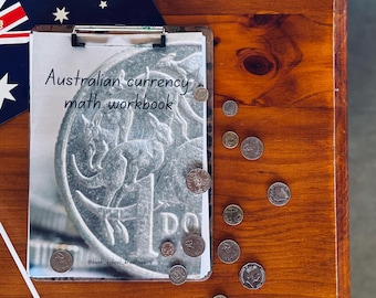 Australian currency maths workbook
