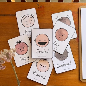 Printable Emotion Flashcards: set of 12 x 2
