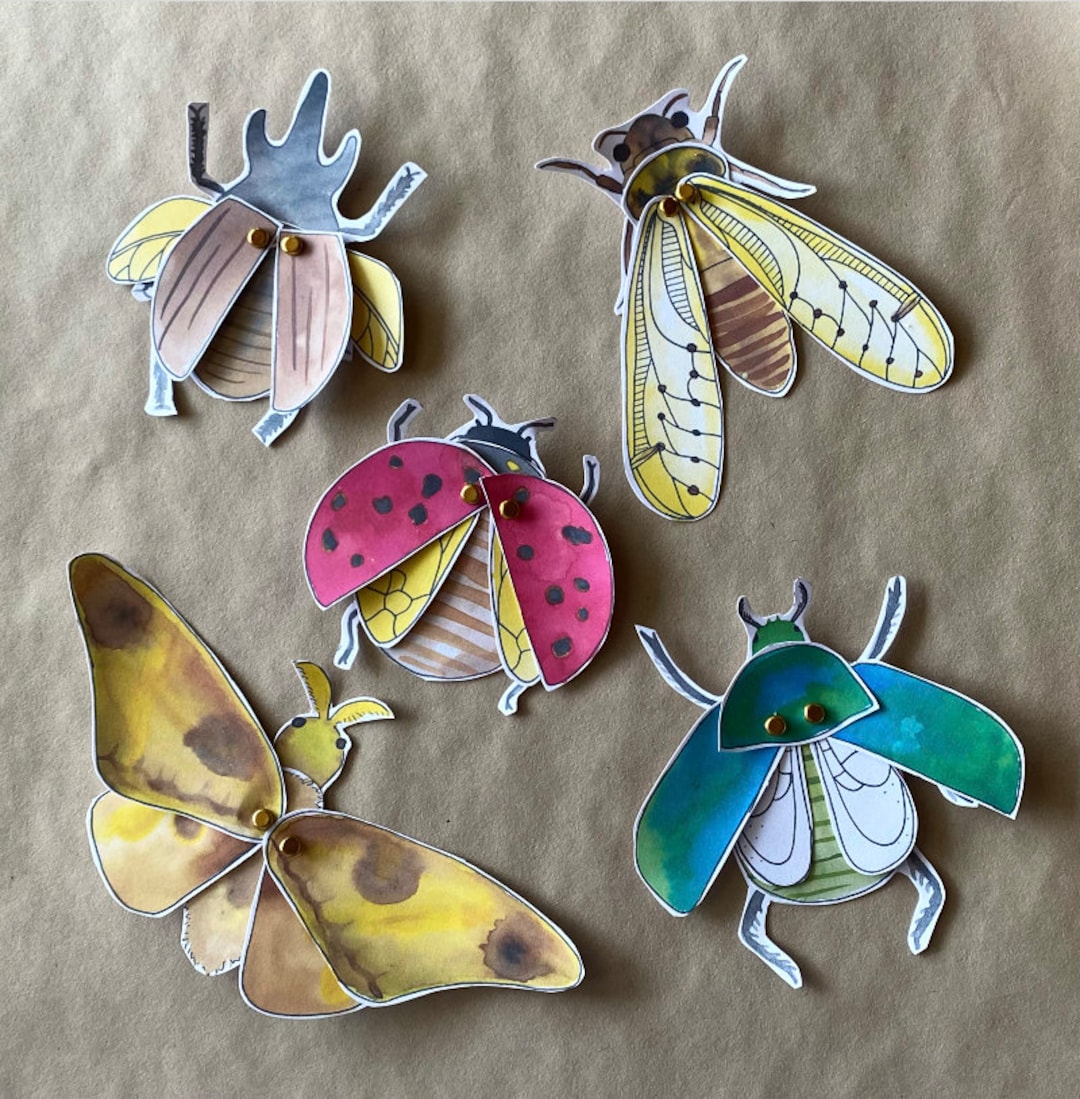 Mechanical Paper Insects: Construct 5-10 of Your Own Movable Insects - Etsy