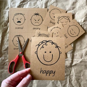 Tarjetas didácticas sobre emociones