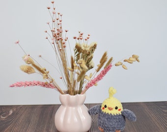 Lovely baby cockatiel crochet pattern. Create your own adorable baby cockatiel amigurumi. DIY Crochet pattern only.