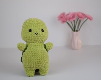 Boon the turtle crochet pattern. Make your own super cute amigurumi turtle. DIY crochet pattern only.