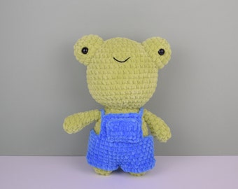 Ferdinand the Frog crochet pattern. DIY amigurumi crochet pattern. Make your own adorable Frog. Great gift. English PDF pattern, US terms.