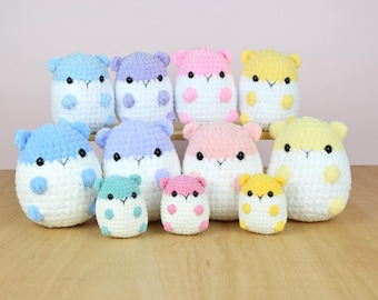Pom the hamster 2.0 crochet pattern. Make your own cute hamster. Amigurumi pattern only. Dutch and English pattern. DIY hamster plushie