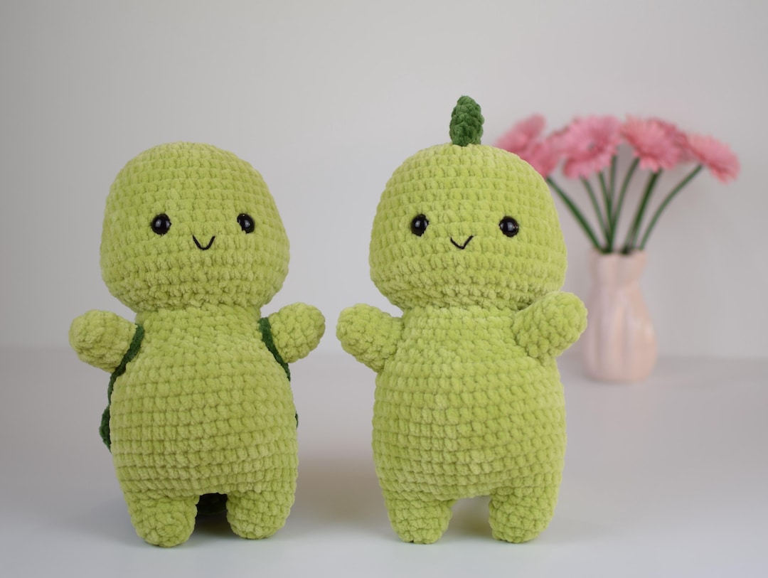 Turtle Boon Bean the Dinosaur and Boon the Turtle Crochet Pattern. Make Your Own ...