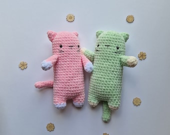 Small long cat crochet pattern. Make your own cute amigurumi long cat. Crochet pattern only, available in English and Dutch. DIY cat crochet