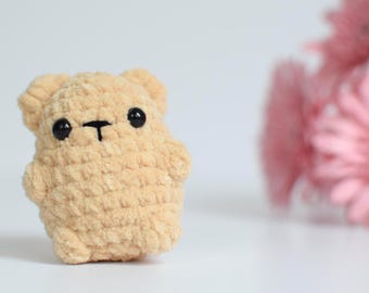 Tiny Chubby Bear crochet pattern. Make your own cute little bear. Perfect for markets or keychains. Amigurumi crochet pattern only!
