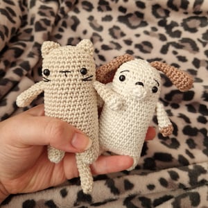Small long cat and dog crochet pattern. Create your own cute amigurumi cat and dog. Pattern-only. Available in Dutch and English DIY plush