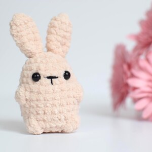 Tiny Chubby Bunny crochet pattern. Make your own cute little bunny. Perfect for easter. Amigurumi crochet pattern only!