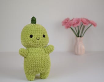 Bean the dinosaur crochet pattern. Make your own super cute amigurumi dinosaur. DIY crochet pattern only. Dino plushie pattern