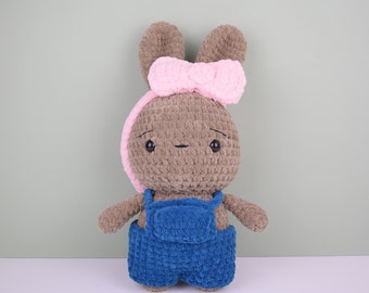 Coco the Bunny crochet pattern. DIY amigurumi crochet pattern. Make your own adorable bunny. Great gift. English PDF pattern, US terms.