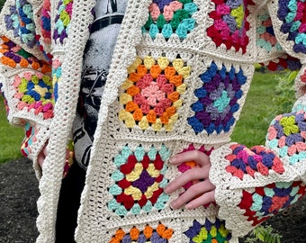 Granny Square Boho Cardigan