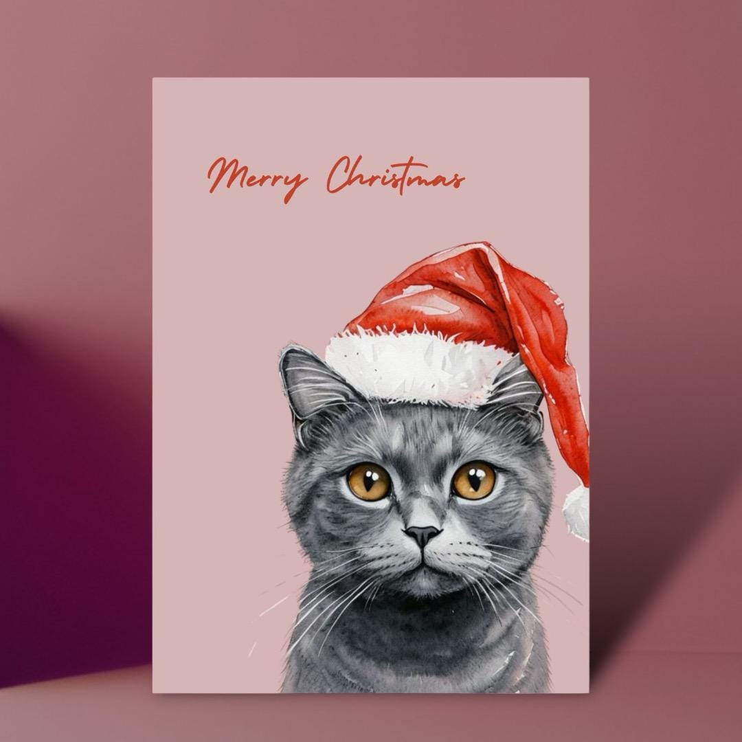 Christmas card for a good cause - with cat motif