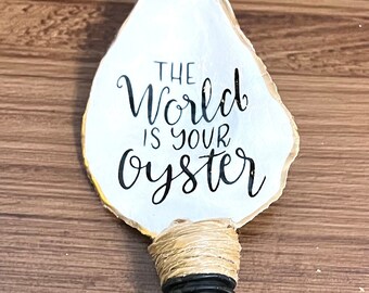 Oyster Shell Wine Stopper: Gilded Upcycled Annapolis Decor