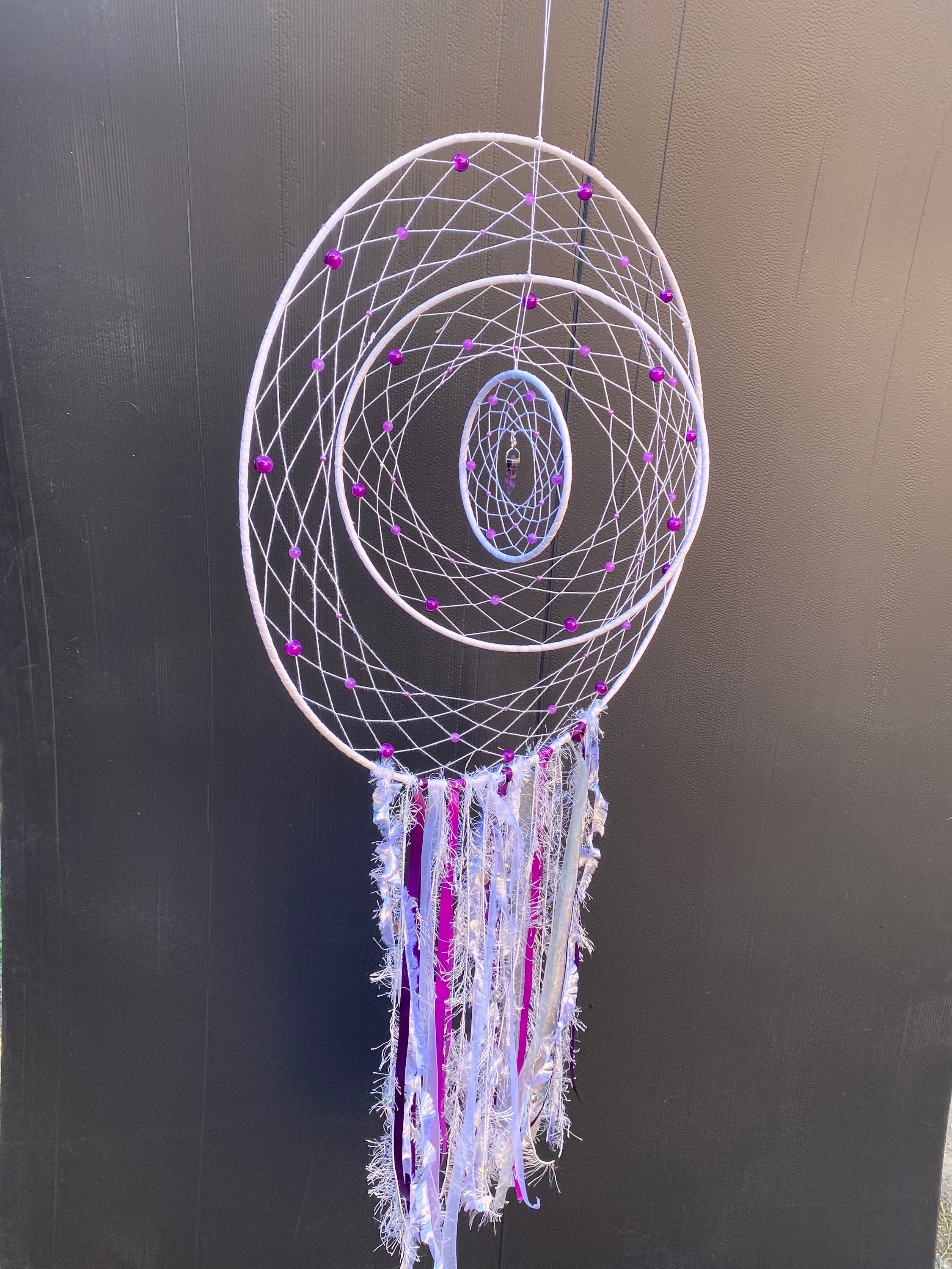 Dream Catcher, Handmade Spinning Dream Catcher, 50cmx100cm, White and