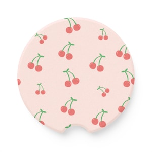Trendy Cherry Car Coaster