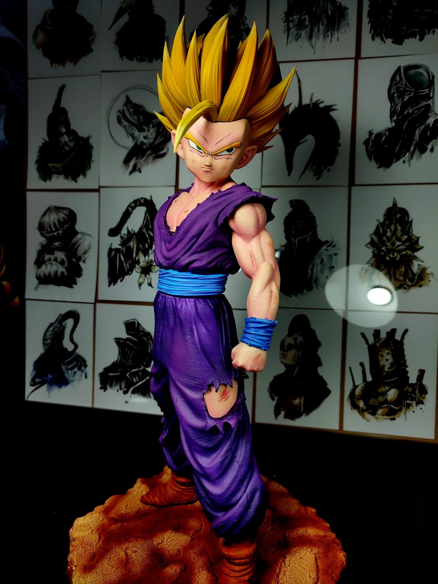 Son Goku Young Gohan Enfant Dragon Ball Z Figurine Anime 30cm