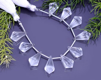 Crystal Quartz facettierte Kegelform Perlen, Großhandel Edelstein, 6x11 bis 9 x 18 mm, Perle für die Schmuckherstellung, SKU1244