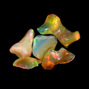 Ethiopian Opal Smooth Unshaped Free Forms, 7x13 mm To 8x19 mm, Opal Organic Free Forms, Unshaped Opal Free Forms, 5 Pieces SKU1273