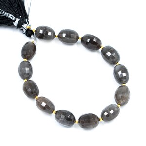 AA Quality Grey Moonstone Faceted Oval Shape Beads Briolettes, Natural Grey Moonstone Oval Shape Faceted Gemstone Fancy Briolettes, SKU1566