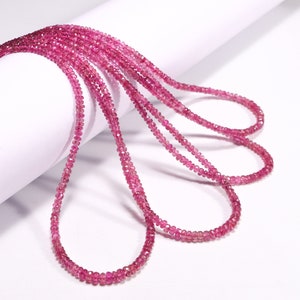 Rubellite Pink Tourmaline Faceted Rondelle Beads, Rubellite Faceted Beads, Tourmaline Rondelle Beads, Jewelry Making Beads, SKU2252