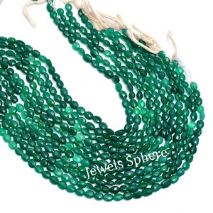 AAA Quality Green Onyx Faceted Oval Beads, 6x8 mm To 7x9 mm, Green Onyx, Green Onyx Oval Beads, Jewelry Making Gemstone, 14 Inch, SKU258
