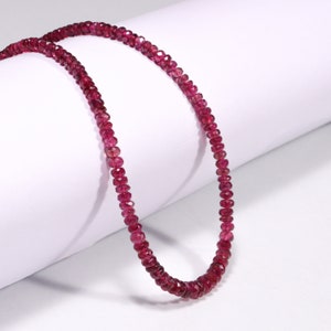 Rubellite Pink Tourmaline Faceted Rondelle Beads, Rubellite Rondelle Beads, Rubellite Faceted Beads, Jewelry Making Gemstone Beads, SKU2253