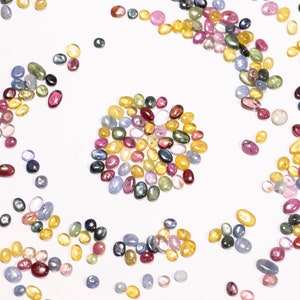 AA Quality Multi Sapphire Smooth Slices Loose Gemstone, Multi Sapphire Plain Gemstone Slices, Jewelry Making Gemstone Slices, SKU2183