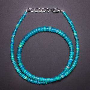 AAA Quality Ethiopian Opal Smooth Rondelle Beads, 3 mm To 6 mm, Ethiopian Opal Beads, Opal Rondelle Beads, Gemstone Beads, SKU2117