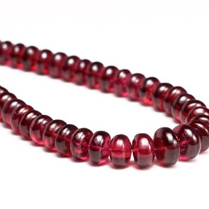 AA Quality Reddish Rhodolite Garnet Smooth Rondelle Beads, Rhodolite Garnet Rondelle Beads, Rhodolite Garnet Jewelry Making Beads, SKU2023