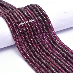 Rhodolith Granat facettierte Scheiben Scheiben Perlen, AA Qualität, Rhodolith Granat Heishi Perlen, Natürliche Rhodolith Granat Edelstein Reifen Perlen, SKU1000