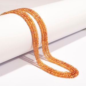 AA Quality Orange Sapphire Smooth Rondelle Beads, Sapphire Smooth Beads, Orange Sapphire Rondelle Beads, Jewelry Making Beads, SKU2193