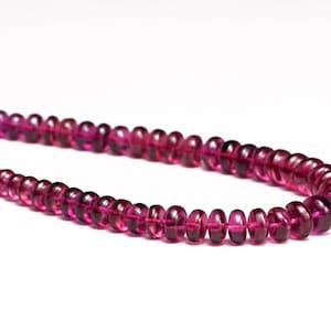 AAA Quality Rhodolite Garnet Smooth Rondelle Beads, Rhodolite Garnet Rondelle Beads, Rhodolite Garnet Jewelry Making Beads, SKU2018