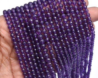 40 Perles En Facettes Améthyste Bohème 8mm - Précieuses Pour Création Bijoux