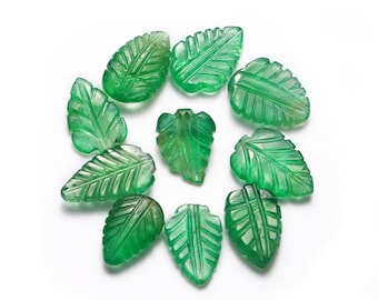 Top Quality Emerald Leaf Carving Gemstone, Natural Emerald Fancy Leaf Shape Gemstone, Emerald Jewelry Making, Gemstone Carving, SKU1931