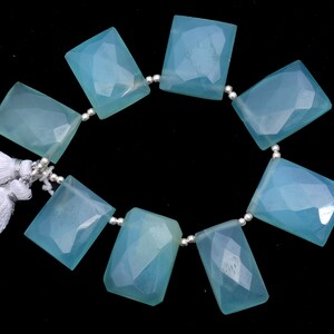 7 Piece / 8 Piece Blue Chalcedony Faceted Fancy Shape Nuggets Briolettes, Faceted Blue Chalcedony Fancy Nuggets Handmade Briolettes, SKU1081