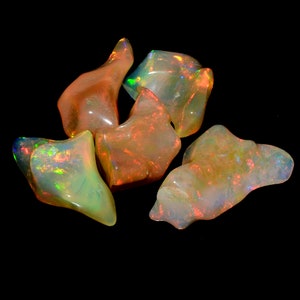 Ethiopian Opal Smooth Unshaped Free Forms, 8x16 mm To 10x19 mm, Opal Organic Free Forms, Unshaped Opal Free Forms, 5 Piece SKU1270