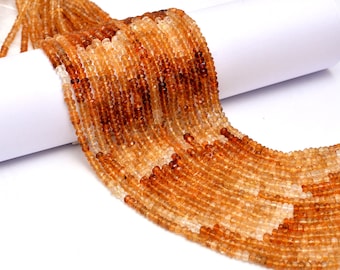 Citrine Shaded Faceted Rondelle Beads, 4 mm To 5 mm, Citrine Rondelle Beads, Citrine Handmade Jewelry Making Gemstone Beads, 13 Inch, SKU864