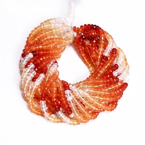 AAA Quality Mexican Fire Opal Faceted Rondelle Beads, 4 mm to 4.5 mm, Mexican Fire Opal Faceted Beads, Rondelle Beads For Jewelry, SKU1750